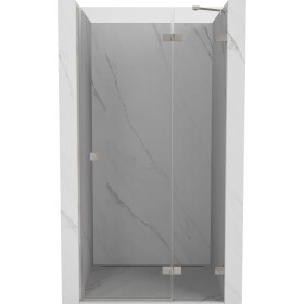 MEXEN/S - Lunar sprchové dveře křídlové pravé 75 cm, transparent, nikl kartáčovaný 834-075-000-97-00-P