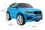 Mamido Elektrické autíčko BMW X6 M dvoumístné XXL lakované modré