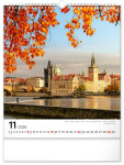 Nástěnný kalendář 2026 NOTIQUE - Praha, 30 x 34 cm