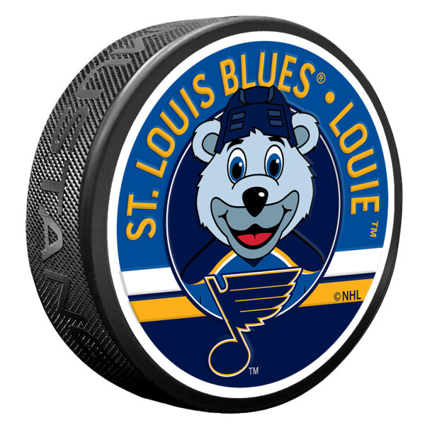 Mustang Puk St. Louis Blues NHL Louie Mascot Textured Puck