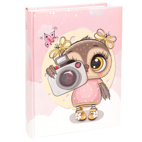 Fotoalbum B-46200S Camera Owl 2 růžové, 10x15/200F