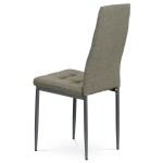 Jídelní židle, potah lanýžová látka, kov antracitový matný lak
