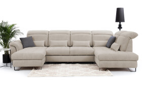 Sedací souprava Giovani do U - látka Wind Provedení: Levá U, Nožičky: Nožičky kovové - chrom, látka: Wind 11