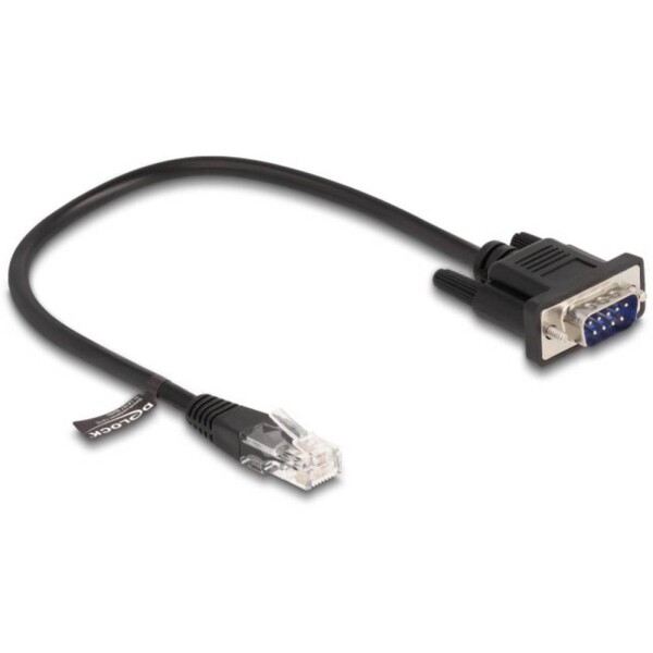 Delock 88008 RJ45 / sériový síťové kabely, propojovací kabely Kabel 0.30 m černá 1 ks