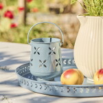Ib Laursen Svícen Tealight Blue, modrá barva, kov