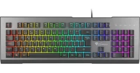 Genesis Rhod 500 RGB černá, stříbrná / Herní klávesnice / RGB podsvícení / 104 kláves / drátová (NKG-1622)