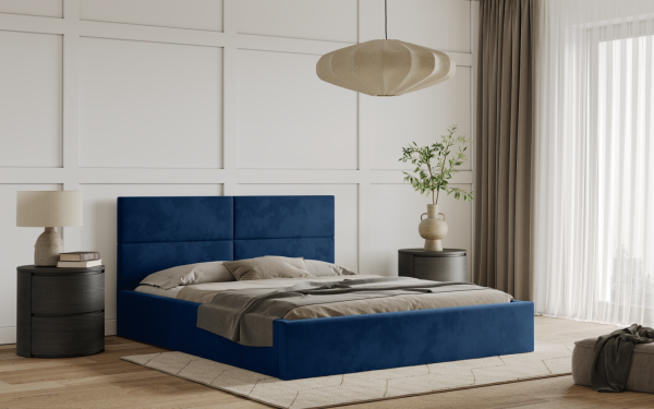 FRONTI Postel WASTO 160x200 modrá s úložným prostorem