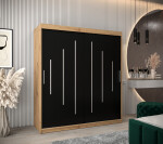 Šatní skříň Abi Y0 Barva korpusu: Dub artisan, Rozměry: 120 cm, Dveře: Černá