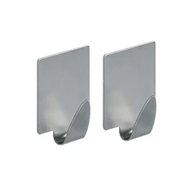 Spirella METAL hranatý samolepící háček 2 ks nerezová ocel / 35 x 53 mm (7610583109828)