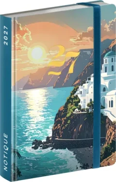 NOTIQUE Riviera 2027 / Kapesní diář / týdenní / anglické kalendárium / 9,8 × 14,5 cm