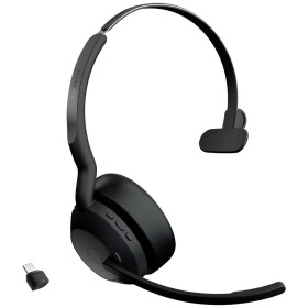 Jabra Evolve2 55 UC Sluchátka On Ear Bluetooth® mono černá Potlačení hluku regulace hlasitosti, Vypnutí zvuku mikrofonu Počítače