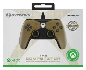 Hyperkin Competitor zlato-černá / Ovladač / Xbox Series X/S, Xbox One, PC / drátový / USB-C / Hall senzor (M01638-GD)