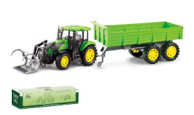 Mamido Traktor s vlečkou New farm 2025 zelený XXL