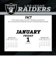 Kalendář Las Vegas Raiders NFL 2027 Tischkalender