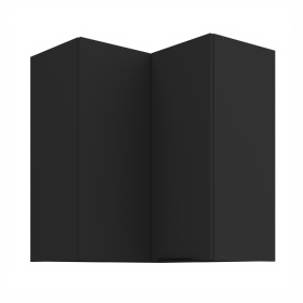 Horní rohová skříňka Aria 60x60 GN-72 2F (90°) Barva korpusu: Černá, Barva dvířek: BL - Black AFM