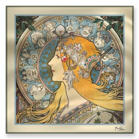 Šátek Alfons Mucha Zodiak, 70 70 cm