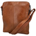 Trendy dámská koženková crossbody kabelka Coveri Poala, koňaková