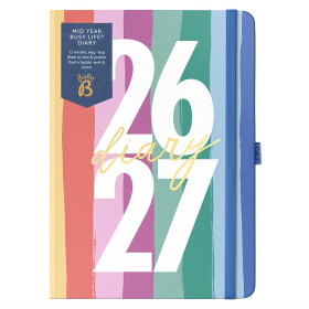 Busy B Týdenní diář Dual Stripe Busy Life A5 – 26/27, multi barva