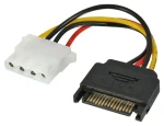 Lindy SATA napájecí adaptér na Molex 5,25" / Adaptér / 1x SATA(M) / 1x Molex(F) (70396)