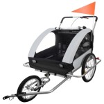 Malatec ML 14746 Vozík za kolo jogger 3v1 LED černošedý