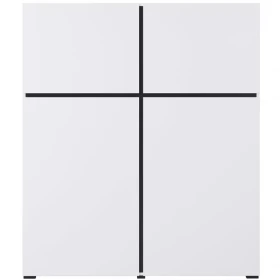 Komoda Cross vysoká 4D bílá/černá