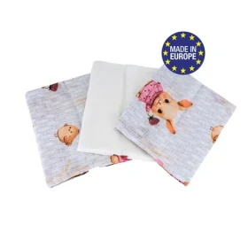 Bomimi Pleny bavlna Premium 140 g/m2 potisk, 80x70, 3ks, ZAJÍČEK-RŮŽOVÁ (BO2215PIK027)