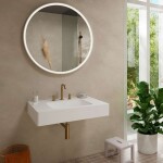 HANSGROHE - Tecturis S Umyvadlová baterie s výpustí Push-Open, 3-otvorová instalace, EcoSmart, kartáčovaný bronz 73330140