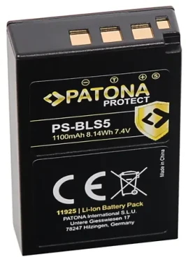 Patona BLS5 Protect / Baterie pro fotoaparát Olympus / 1100mAh / Li-Ion (PT11925)