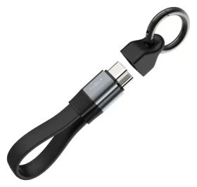 FIXED Clip Cable černá / Kabel USB-C/USB-C / Karabina / USB 3.2 Gen 2 10Gb/s / PD 240W / 4K60Hz