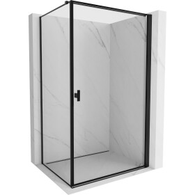 MEXEN/S - Mist-B sprchový kout dveře křídlové pravá 90 x 85, černá okraj, černá 8A2T-090-085-70-70-P