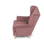Křeslo ušák, růžová látka, AK-388 PINK2