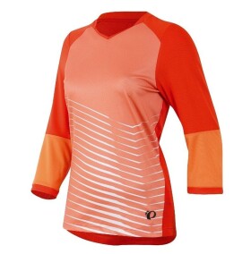 Cyklistický dres Pearl izumi LAUNCH 3/4 SLEEVE JERSEY W - mandarin red Velikost: XS