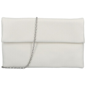 Módní dámská koženková plesová kabelka Trifa, bílá