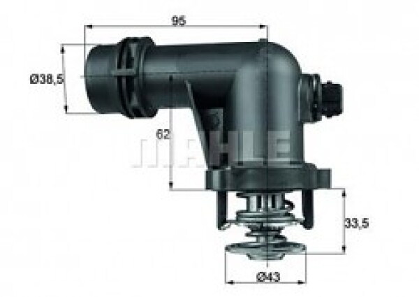 MAHLE Termostat BMW 3 E46 316i 318i Ci Z3 M43 M45 (105°)