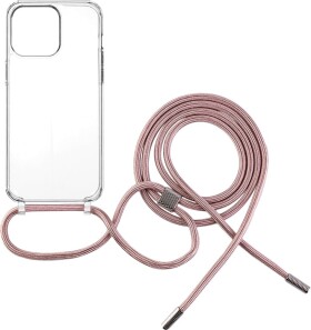 FIXED Pure Neck zadní se šňůrkou na krk Apple iPhone 15 Pro růžový FIXPUN-1202-PI