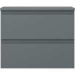 MEXEN/S - Orio koupelnová skříňka pod umyvadlo 60 cm s deskou, 2 zásuvky, grafit mat 91A10-06047-2-BFFC66