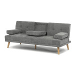 Trojmístná rozkládací pohovka, šedá, látka, ASB-C3034 GREY2