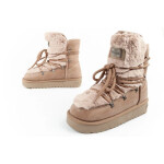 D.Franklin snow boots ladies winter fashion fur insulated brown high dámské 40