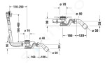 DURAVIT - Příslušenství Vanová odtoková a přepadová souprava, bovden, chrom 792200000001000