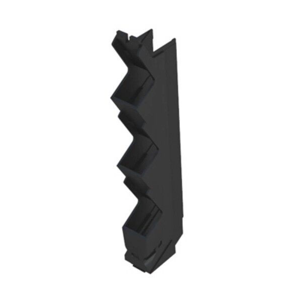 Electronics housings, OMNIMATE Housing - series CH20MBlack, Side element, Width: 12,5 mm