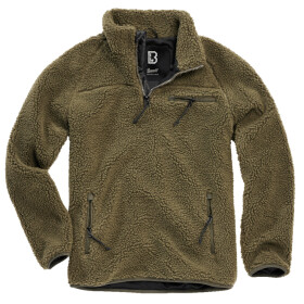 Brandit Svetr Teddyfleece Troyer olivový M