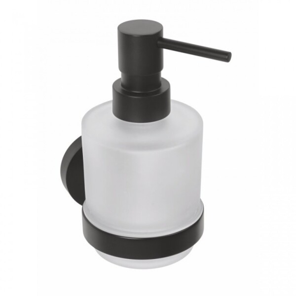 SAPHO - X-ROUND BLACK dávkovač mýdla 200ml, mléčné sklo, černá mat XR103B