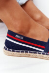 Espadrilky Na Pletené Podrážce Big Star HH274483 Tmavě Modre 37