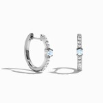 Royal Fashion stříbrné náušnice GU-DR23085E-SILVER-MOONSTONE-TOPAZ