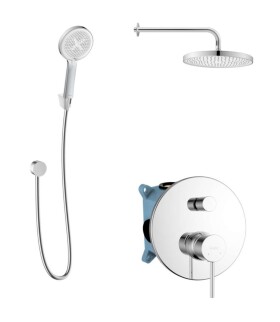 Kielle - Oudee Sprchový set s baterií pod omítku, pro 2 spotřebiče, s příslušenstvím EcoSpare a tělesem, chrom 20602SP70