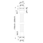 INVENA - Ocelová sprchová hadice 175cm - blister AW-22-175-L
