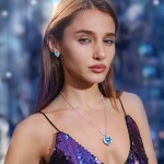Náušnice Swarovski Elements Angel Wings - andělská křídla, Modrá