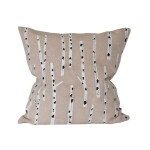 Fine Little Day Vyšívaný lněný povlak na polštář Birch 48 × 48 cm, béžová barva, textil