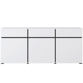 Komoda Cross 3D3S bílá/černá