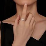 Stříbrný prsten Yara 1 ct MOISSANITE + CERTIFIKÁT, 54 Stříbrná certifikát GRA, hadřík na čištění stříbra, dárková krabička